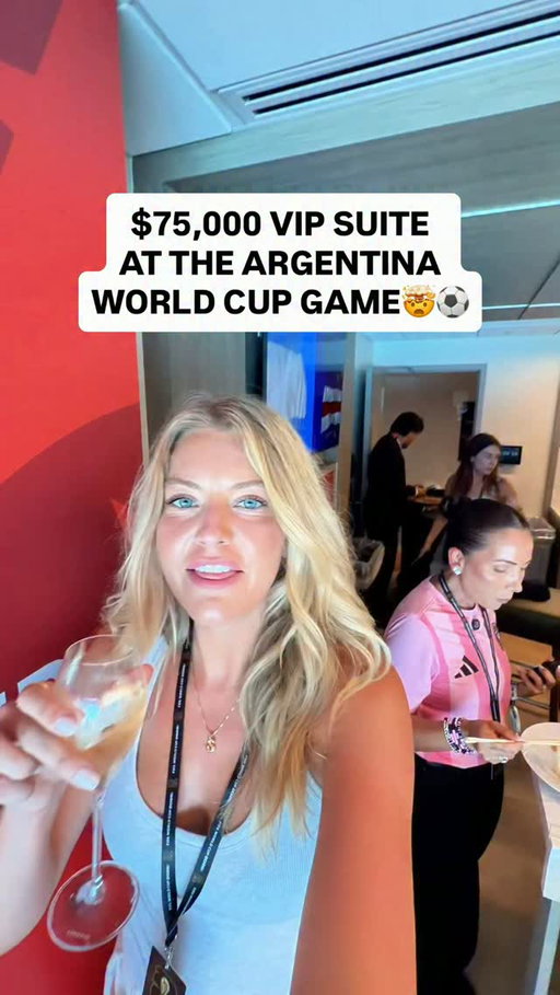 this is what a $75,000 VIP suite looks like at the Argentina World Cup game in Miami 🤯⚽️🇦🇷

this is the most insane, once in a lifetime experience I’ve ever been a part of🥹

BRING ON MESSI‼️

@mayatravelmode is my favorite eSIM when you travel internationally! Make sure to have it downloaded for your next World Cup game or when you leave the country!

World Cup, World Cup suite, Miami World Cup, Lionel Messi, suite at World Cup