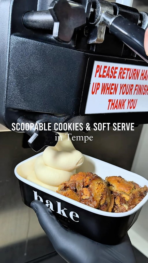 Scoopable Cookies + Soft Serve!!! I’ve been waiting for this FOR AGES. @baketempeaz finally got their soft serve machines in hehehe. THE perfect summer treat!! They have other items as well like different cookie flavors and mango sticky rice, which is so good as well! Make sure you stop by and get the scoop 🍦