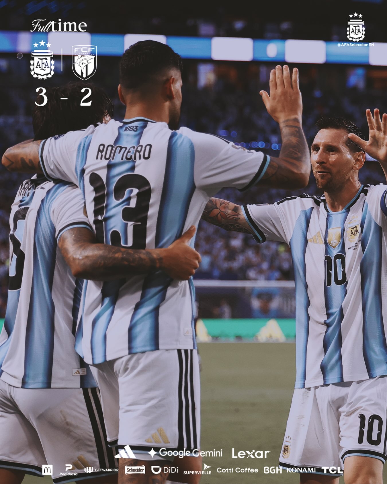 END OF THE MATCH: 𝐖𝐄 𝐀𝐑𝐄 𝐈𝐍 𝐓𝐇𝐄 𝐑𝐎𝐔𝐍𝐃 𝐎𝐅 𝟏𝟔 𝐎𝐅 𝐓𝐇𝐄 𝐖𝐎𝐑𝐋𝐃 𝐂𝐔𝐏! 🏆

🇦🇷 Argentina 3 🆚 2 Cape Verde 🇨🇻