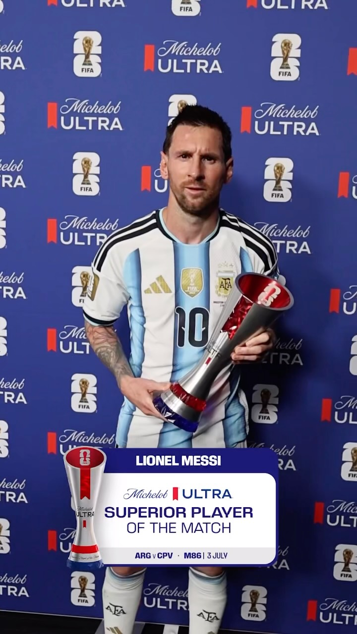 You voted Lionel Messi @MichelobUltra Superior Player of the Match! 🌟

 #FIFAWorldCup #SuperiorPOTM