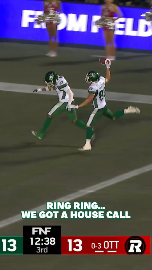 Way to introduce yourself to the CFL Mathew Sexton 😮‍💨

🗓️: Roughriders vs. REDBLACKS LIVE NOW!
📺: TSN, RDS2 and CFL+

@fanduelcanada Canada Day Weekend | #CFLGameDay