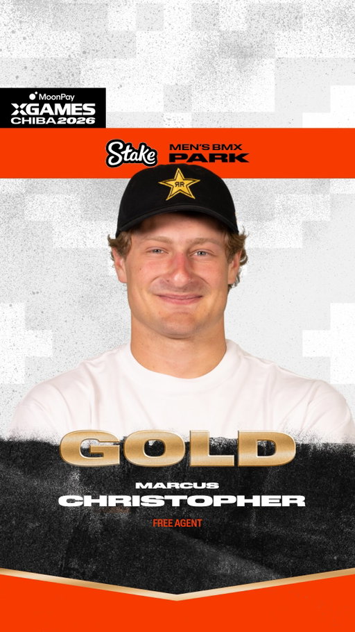 @marcus_christopher_bikes wins GOLD, his second X Games Gold medal, for @xgames_losangeles in @stake Men’s BMX Park at @moonpay X Games Chiba 2026 🥇