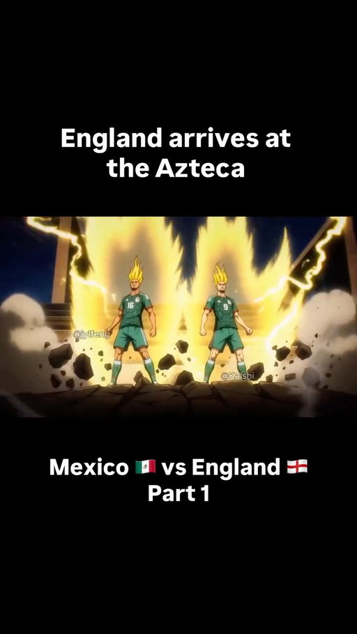 Mexico vs England - The Azteca is waiting.

Mexico has turned this World Cup into a homecoming. Four matches. Four wins. No goals conceded. And now, after their first knockout victory in 40 years, the whole country is standing behind them.

But England is coming.

Harry Kane just saved England from disaster against DR Congo. Jude Bellingham still controls the midfield. And the Three Lions know this is the kind of match that can define a tournament.

For Mexico, this is about protecting the fortress.
For England, this is about surviving the storm.

The altitude. The crowd. The pressure. The history.

One team wants to defend home.
One team wants to silence it.

[World Cup 2026, Mexico vs England, Harry Kane, Jude Bellingham, Mexico World Cup, England World Cup, Estadio Azteca, Round of 16, Football Anime, Naruto, World Cup Anime, FIFA World Cup, Football Edit, Anime Edit]
#worldcup #worldcup2026 #mexico #england #harrykane