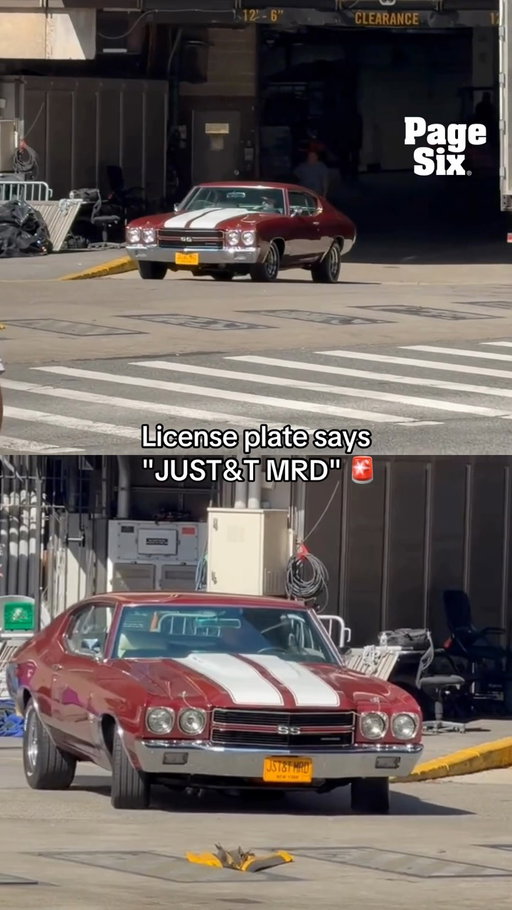 Car with a license plate that says "JUST&T MRD" spotted being removed from MSG following Taylor Swift & Travis Kelce's wedding 🚨🚨🚨