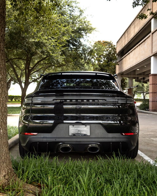 2025 Porsche Cayenne Turbo GT finished in Chromite Black Metallic represents the pinnacle of Cayenne performance, combining breathtaking capability with unmistakable Porsche design. The deep exterior finish accentuates the Turbo GT's aggressive stance and sculpted lines, while the Black interior with Chalk seat centers creates a bold, driver-focused environment that reflects its motorsport-inspired character.

Equipped with Adaptive Sport Seats Plus (18-Way) with Comfort Memory, the Burmester® 3D High-End Surround Sound System, Exclusive Design Taillights, and more, this Cayenne Turbo GT seamlessly blends exhilarating performance with exceptional comfort and cutting-edge technology. Every detail has been engineered to deliver confidence, precision, and excitement, whether carving through winding roads or enjoying everyday driving.

As the highest-performance Cayenne, the Turbo GT showcases Porsche's relentless pursuit of engineering excellence, offering an SUV experience unlike any other.

Experience the unmatched. View our lineup through the link in bio.