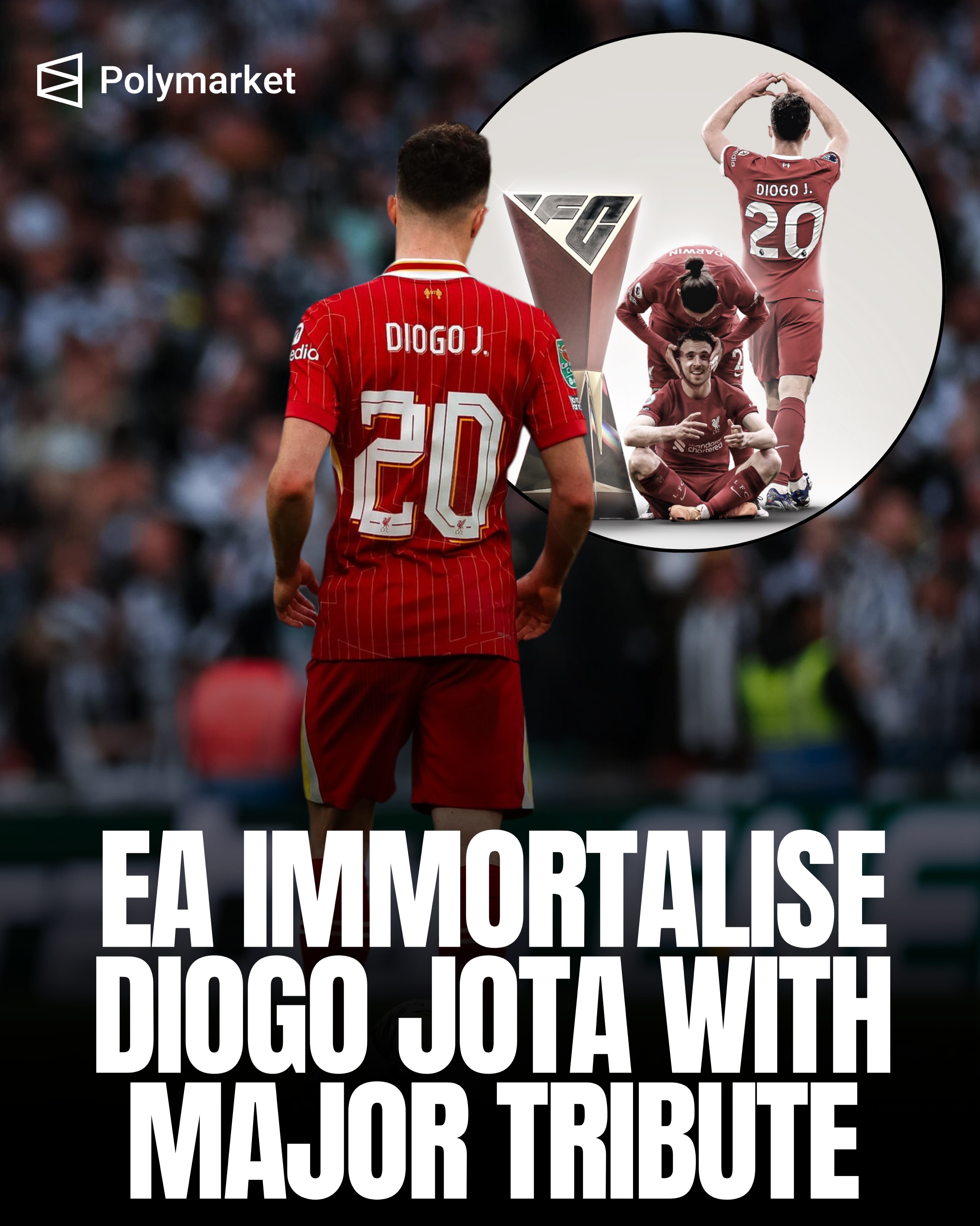 ♥️🎮 | NEW: EA Sports have announced they will honour the legacy of Diogo Jota by introducing the Diogo Jota FC Pro World Championship Trophy. 🏆

His family have blessed the decision, and the trophy has been renamed in recognition of Diogo’s love for EA SPORTS FC and his passion for esports. 🕊️