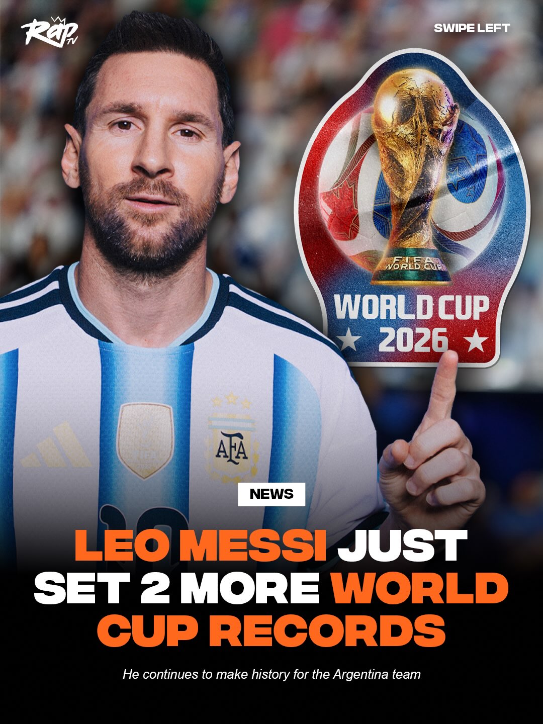 Lionel Messi made history again at the 2026 World Cup‼️⚽

He became the first player in World Cup history to score a goal in 8 consecutive games, bringing his WC goal total to 20 🤯

Messi also broke Diego Maradona’s record for most WC assists with 9 during Argentina’s 3-2 victory against Cape Verde 🔥

Do y’all think Argentina is going to win the tournament⁉️