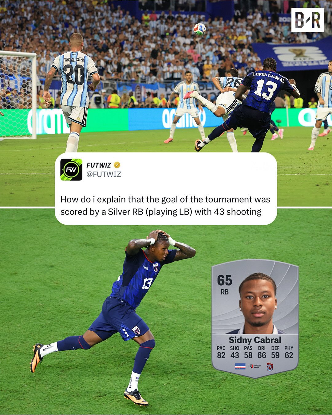 Cape Verde’s Sidny Lopes Cabral didn’t let his 43 shooting in EA FC stop him from hitting one of the coldest World Cup goals ever 😤🇨🇻 (h/t FUTWIZ/X)