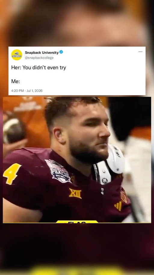 Cam Skattebo gave it everything he had 😳

In the 2025 Chick-fil-A Peach Bowl, Arizona State running back Cam Skattebo delivered one of the most remarkable individual performances of his college career against No. 4 Texas, even as the Sun Devils fell 39-31 in double overtime.
 
Despite battling illness (reportedly vomiting profusely on the sideline in the fourth quarter), Skattebo racked up 284 total yards of offense: 143 rushing yards on 30 carries with two touchdowns, 99 receiving yards on eight catches, and a 42-yard touchdown pass to Malik McClain. He also converted a two-point rush and helped engineer a late comeback that forced overtime, including a game-tying 2-yard TD run and an OT 3-yard score. 

His versatility and toughness nearly upset the favored Longhorns, earning him Peach Bowl Offensive MVP honors—the first time in 26 years the award went to a player on the losing team—while cementing his legacy as one of ASU’s all-time greats.