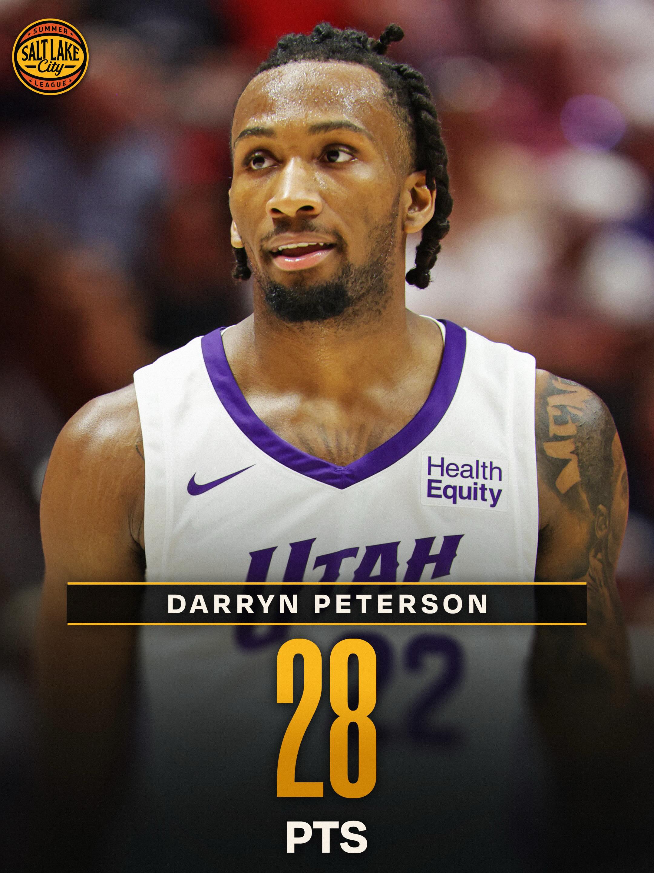@darrynp1 went off for 28 POINTS in his Salt Lake City Summer League debut with the @utahjazz! The 2nd pick guided his squad to a 103-102 victory in OT 👏