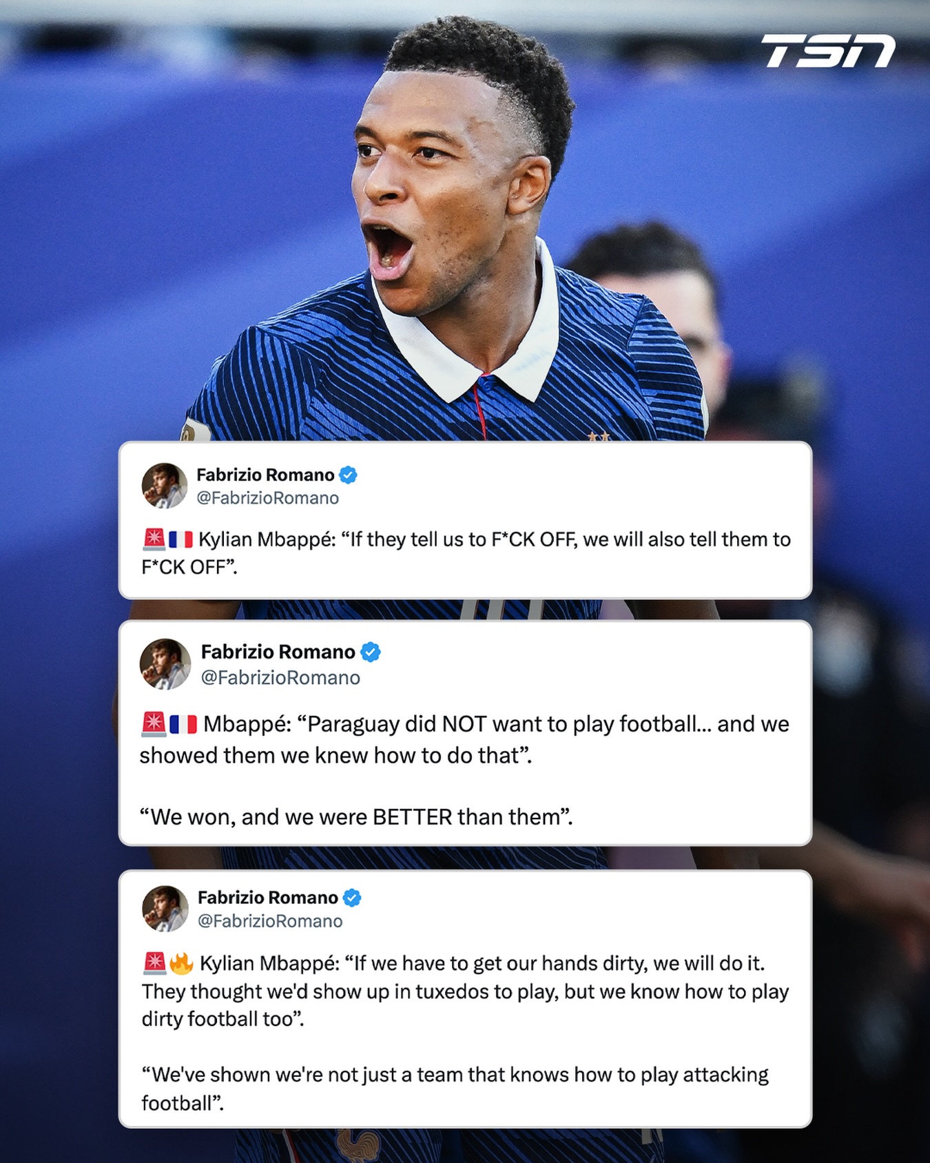 Kylian Mbappé DID NOT hold back after a scrappy win over Paraguay 😳 #FIFAWorldCup