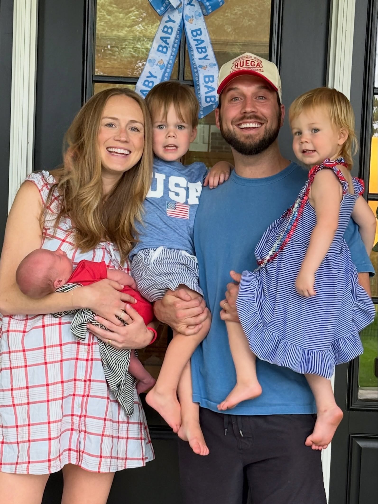 Happy 4th from the 5 of us. Happy Birthday week to America and our baby boy, Miles ♥️🇺🇸