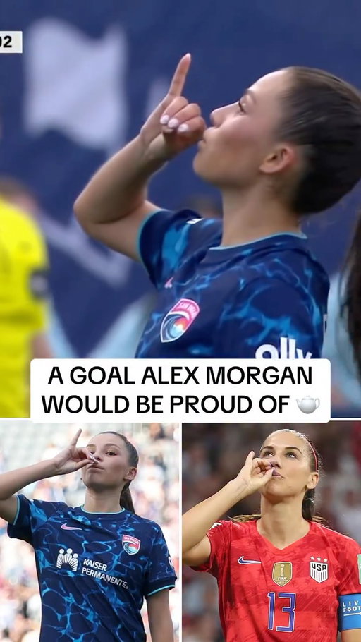 Safe to assume this goal and celly would be AM-13 approved 🥳 

A tea sip celly on the Fourth of July 🫖

#alexmorgan #worldcup