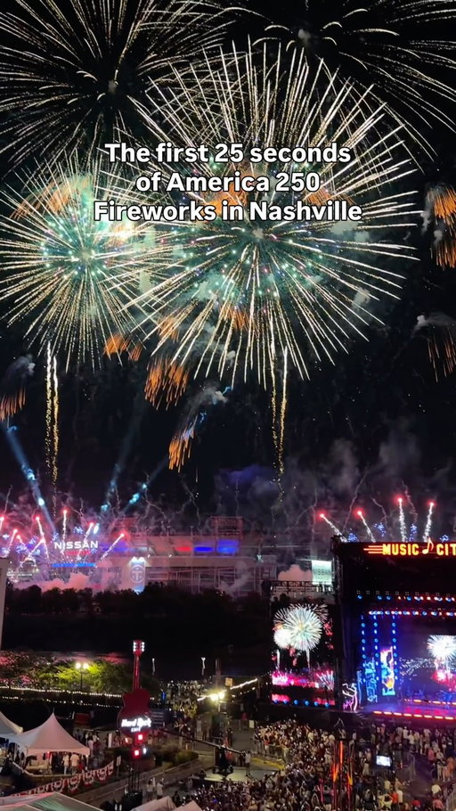 Happy birthday America from Nashville, TN 🇺🇸💥