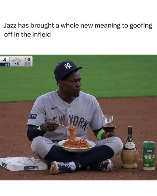 What is bro doing? 😭😭😭

Jazz Chisholm Jr. is one of baseball’s most electric players when he’s healthy.

He’s a rare five-tool talent who can hit for power, steal bases at an elite level, play multiple positions, and change a game with his athleticism. Few players can impact a game in as many ways as Chisholm, and his energy and confidence make him one of MLB’s most entertaining stars. He followed up his breakout year by becoming one of the league’s most dangerous power-speed threats. 

While injuries have occasionally slowed him down, he’s still capable of carrying an offense for weeks at a time. Even during the 2026 season, he’s flashed that game-changing ability with timely home runs and clutch performances for the Yankees, despite recently entering concussion protocol after an on-field collision. 

At his best, Jazz Chisholm Jr. is an All-Star caliber player who can hit 30+ home runs, steal 30+ bases, play elite defense across the infield and outfield, and completely change the momentum of a game with one swing or one play

Via @bombers_coverage