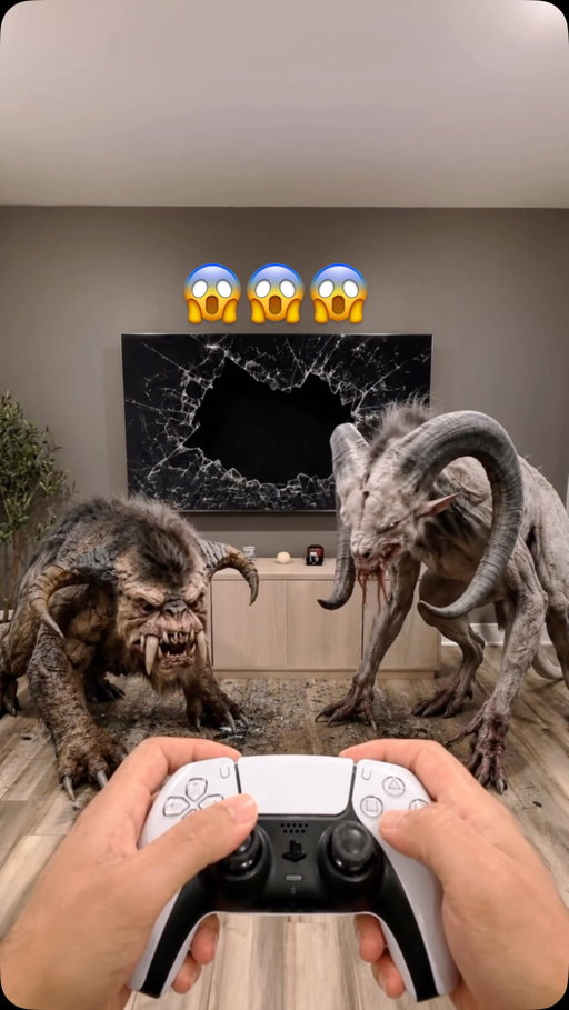 Thats was very unexpected, they should add a disclaimer for 4D games.

Just kidding!! Entire scene was generated in my living room from a screenshot. :)

Recorded a normal POV video in front of my TV, screenshotted the best frame, and edited the monsters in using the ChatGPT Image 2.

Then Seedance 2.0 turned that image and my original footage into this full 15-second scene. Even the music and sound effects are AI made with Seedaudio 1.0

Comment "fal" and I’ll send you the step-by-step guide with all the prompts.