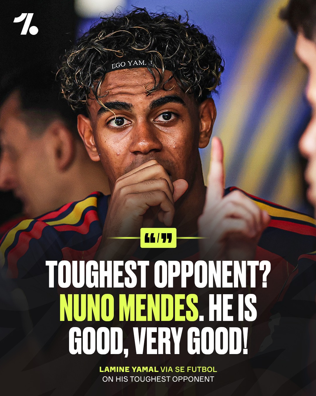 Lamine Yamal has named PSG and Portugal star Nuno Mendes as the toughest opponent, labelling the left-back as 'very good' - they're about to do battle again in the World Cup Round of 16 🍿✨

One to watch FOR SURE 👀🇪🇸🇵🇹