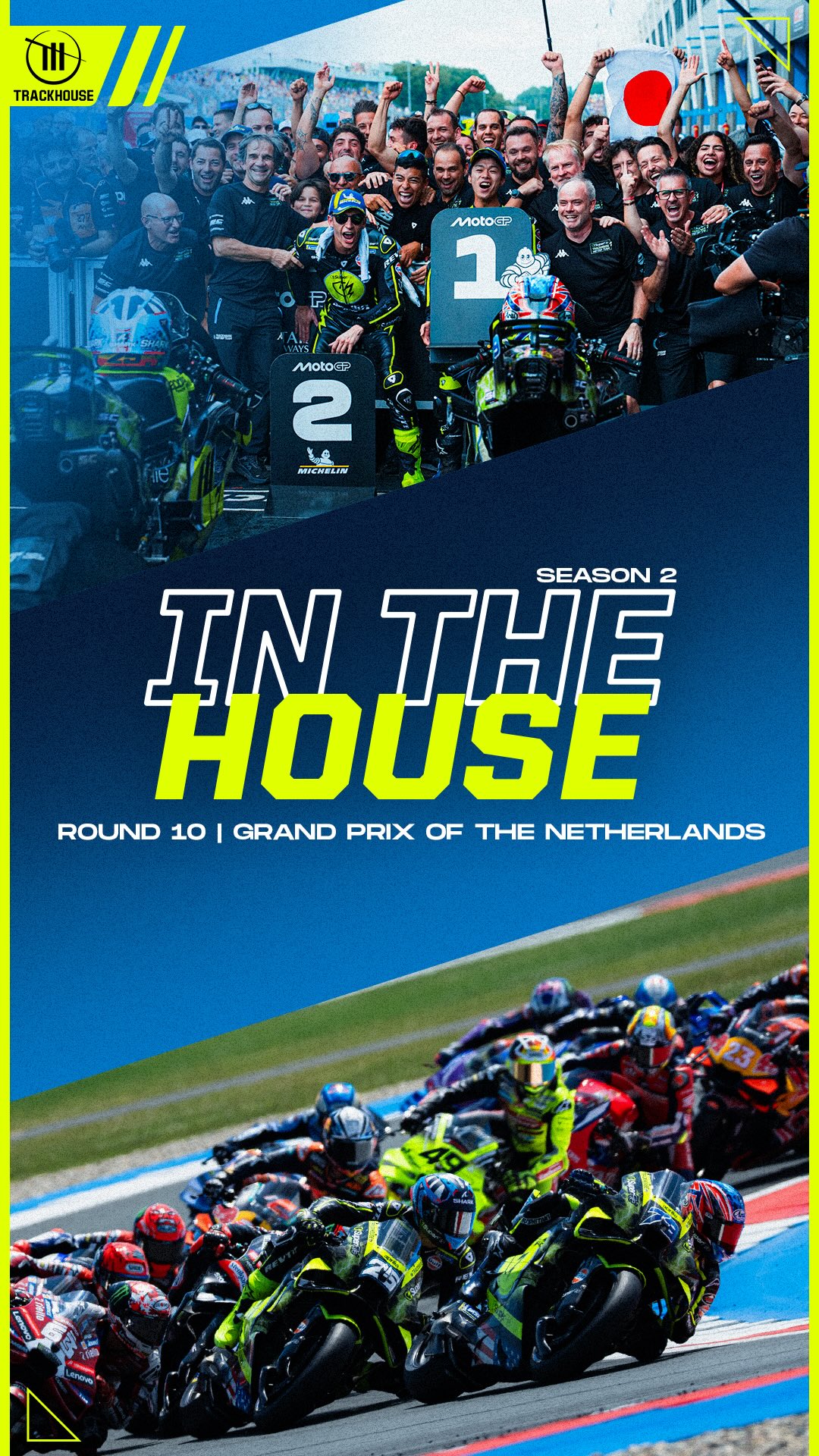 🇳🇱 Round 10 marked a historic weekend for Trackhouse.

Ai Ogura claims his maiden MotoGP victory as the SuperFile Trackhouse MotoGP Team complete an unforgettable 1-2 in both the Sprint and the Grand Prix. A first in the team’s history. Raúl Fernández adds to his Sprint tally with his second Saturday victory, and together they deliver a weekend that will never be forgotten.

📺 SuperFileTrackhouseMotoGPTeam 
🔗 full vlog link in bio.

#InTheHouse #DutchGP
