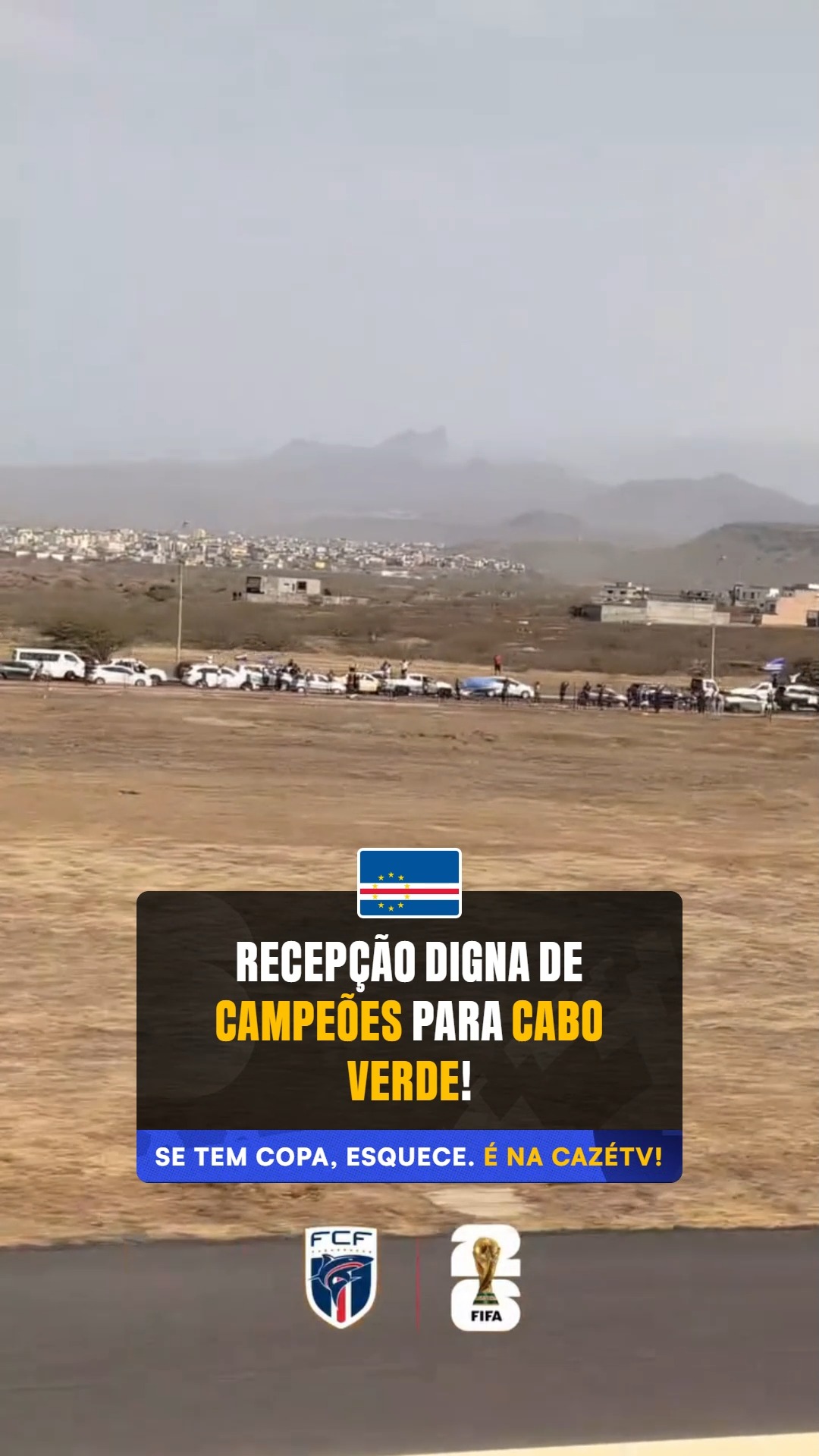 DE ARREPIAR! 🥹 A SELEÇÃO DE CABO VERDE VOLTOU PRA CASA E PAROU O PAÍS! 🇨🇻 TODOS QUEREM SAUDAR OS VERDADEIROS HERÓIS! 👏

🎥: @fcfcomunica 

🚨 𝐒𝐄 𝐓𝐄𝐌 𝐂𝐎𝐏𝐀, 𝐄𝐒𝐐𝐔𝐄𝐂𝐄! É na CazéTV! 🤩📺 

#CoberturaCazéTV #CopaNaCazéTV #CaboVerde #cztv02