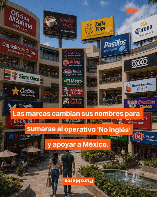 Mi tío @VualaMexico vio una oportunidad que nadie más estaba viendo… 🥐🇲🇽

Lanzó el operativo ‘No inglés’, invitó a las marcas a dejar temporalmente el inglés para apoyar a México y, en cuestión de horas, medio internet estaba hablando de Timoteo Hortiz, Pasillos, Siete Once y El Rey de la Hamburguesa. 😂

Lo que más nos gusta de esta historia es que mientras muchas marcas buscan subirse a las tendencias, aquí una marca decidió crear una… Grandeeee, @VualaMexico 🙌🙌🙌

Por eso vimos a @timhortonsmx, @scrubdaddymx, @7elevenmexico, @officemaxmexico, @hebmexico, @americaneaglemx, @innovasport y muchas otras sumarse al movimiento!!

Perdón a todos mis primos que se nos quedaron fuera del carrusel, jajajaj. Sabemos que fueron muchos más. 🫶

Yyyy pueesss nosotros no nos cambiamos el nombre porque ya somos PuroMerca. 😌🧡

Ahora sí... ¿Quién faltó y cuál fue el mejor? 👇

En efecto, esto es PuroMerca. 🧡 ¡VAMOS MÉXICO! 🎺🎺🎺🎺

Jajajaj, tqm, @burgerkingmx 🍔

Biennnn bajado, @subwaymexico 🚇🚇

JAJAJAJA, @hallsmx 😂😂

Muyyyy buena, @dqmexico 🍦🍦🍦

Jajaja, wow, @7elevenmexico 🏪🏪

De las mejores, @scrubdaddymx 😂😂😂😂

NO PUEDO, @hebmx 😂😂😂

Biennnnn, @thenorthfacemx 😁😁

No fallas tío @kfcmexico 🍗🍗🍗

Así se hace, @officedepotmex 🫶

No hay otra, @corona_mx 🍻🍻

Jajaja, @condonesprudence 😭

Ufff, @timhortonsmx 🔥🔥

Esooo, @wingsarmymx 😬😬

Jajajaj, bien bien biennnn, @hootersmexico 🧡🧡🧡

Mándame algo para el partido, @ubereats_mex 🛵🛵

@americaneaglemx 🦅🦅🦅

JAJA, @amazonmex 📦📦📦

Eres lo máximo, @vualamexico 🇲🇽🇲🇽🇲🇽🎺🎺