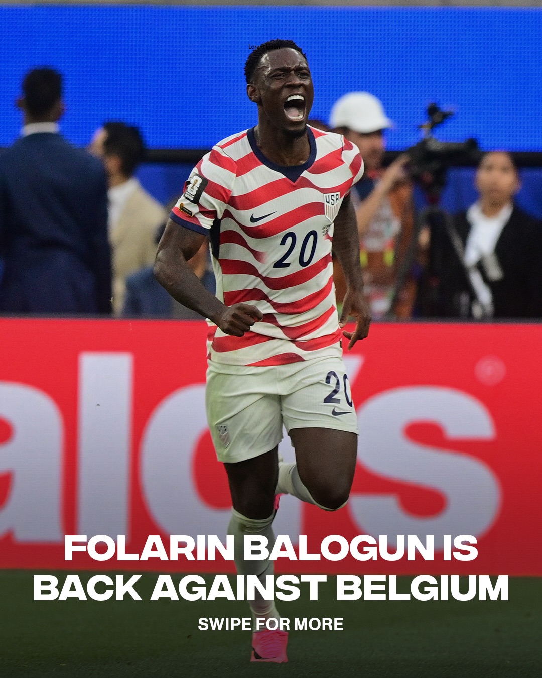 Folarin Balogun will be available for the United States’ Round of 16 World Cup match against Belgium after FIFA suspended his one-match ban.

The striker was shown a red card in the USA’s Round of 32 win over Bosnia and Herzegovina, but the FIFA Disciplinary Committee has cleared him to play Monday.

(Via @theathletichq 📸Getty)