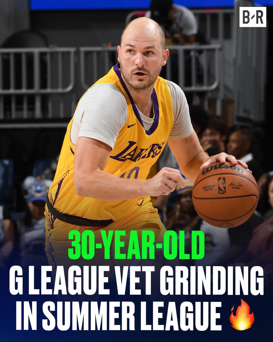 30-year-old G League veteran Jon Elmore is playing for the Lakers’ Summer League team in an effort to earn an NBA roster spot 👏

He dropped 7 DIMES in the Lakers’ first game vs the Warriors 🔥