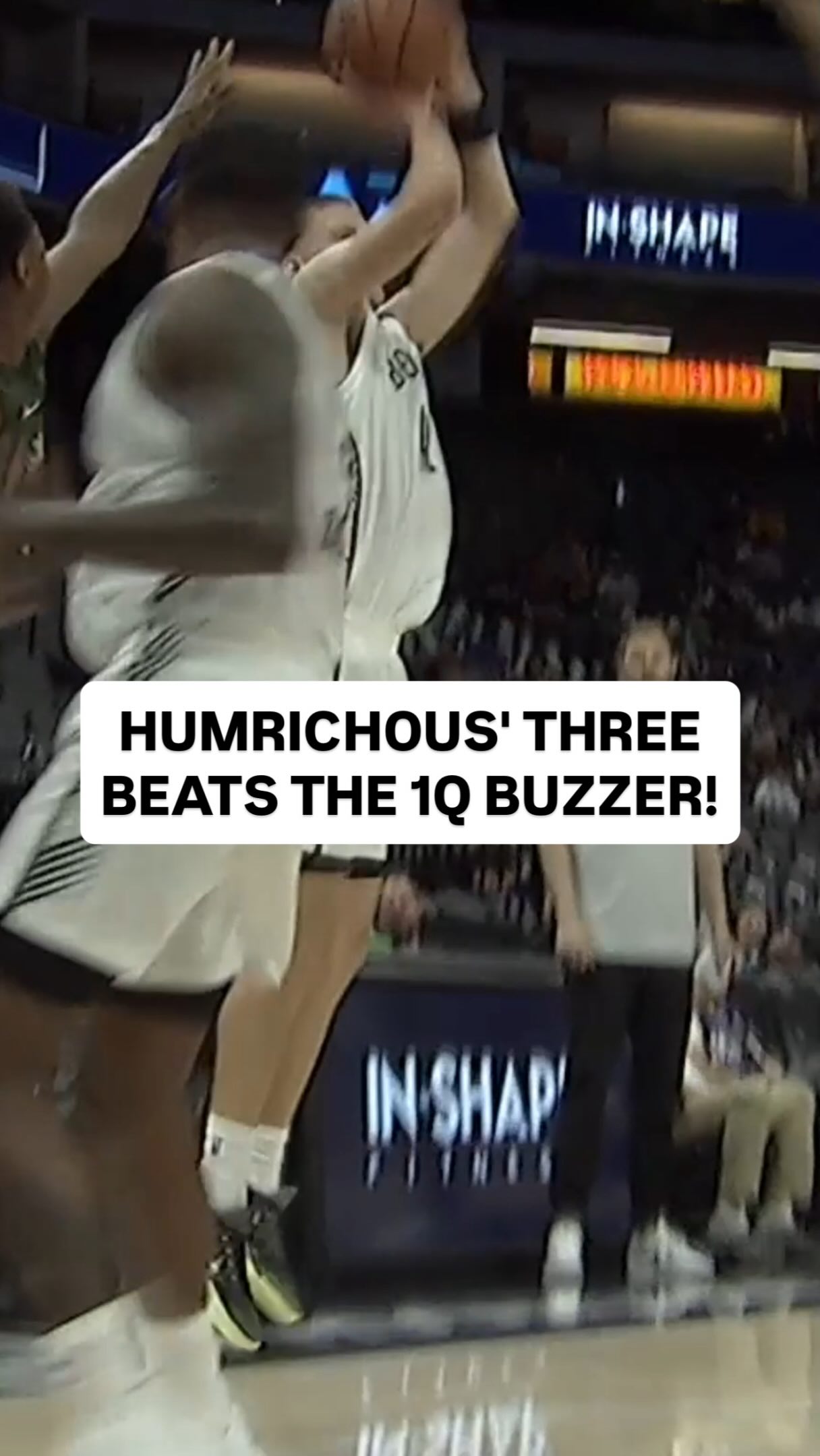 @benhumrichous hits the fadeaway three AT THE BUZZER to end 1Q for the @brooklynnets! 🔥 California Classic on Prime, ESPN+, NBA TV <link in bio>