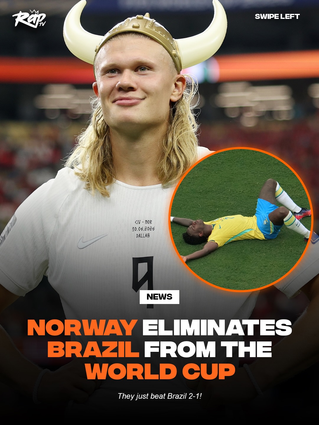 #Norway just knocked #Brazil out of the World Cup in a 2-1 win‼️🤯

Norway will not reach the World Cup quarter-finals for the first time in history 🔥

Did y’all expect to this⁉️