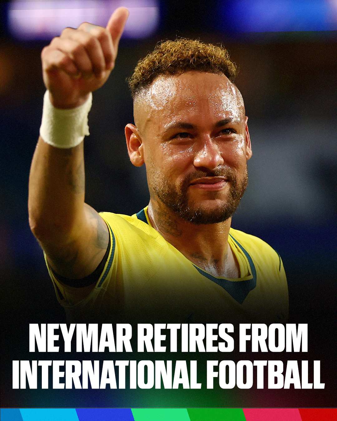 Neymar said he is retiring from playing for Brazil after his team's World Cup exit in the round of 16. 

Neymar made his debut for Brazil and scored his first international goal at MetLife Stadium in August 2010. 

The 34-year-old scored a late consolation goal before slumping to the ground in tears following the final whistle in the very same stadium on Sunday.

More at the link in bio.