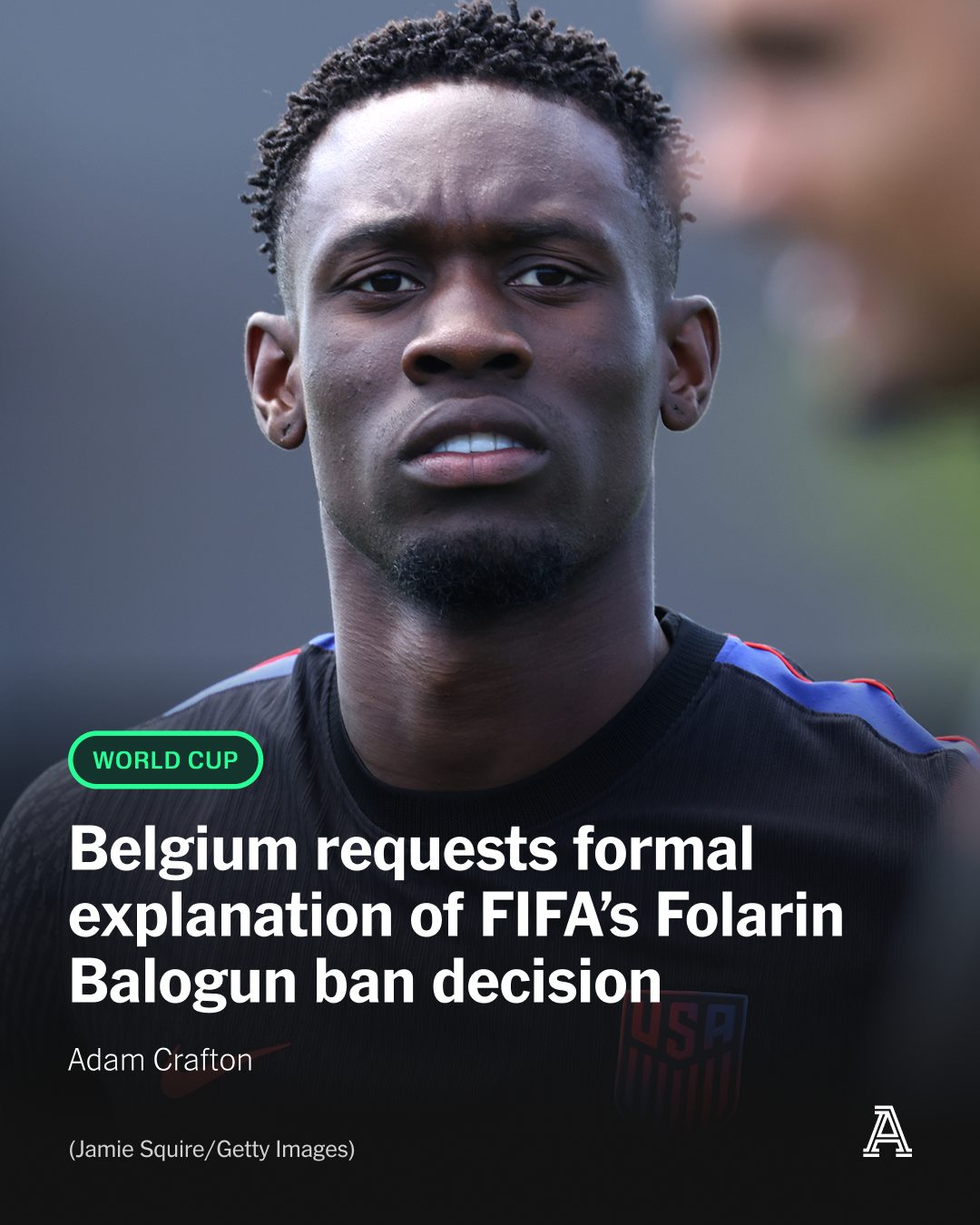 Belgium has requested a formal explanation of why Folarin Balogun has had his one-game suspension for a red card overturned by FIFA.

Despite being dismissed against Bosnia and Herzegovina, the USMNT striker is now available to face Belgium in the round of 16 on Monday night after an intervention involving U.S. President Donald Trump, government officials, U.S. Soccer and an extensive legal team.

The Belgian federation said it was “astonished” by FIFA’s decision to suspend the ban for a period of one year, citing Article 27 of its disciplinary code.