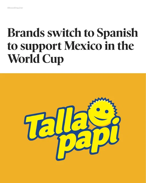 Mexico lost, but brands won?

Ahead of the Mexico vs. England World Cup match, brands across Mexico switched their names on social media to Spanish as part of the viral "Operativo No Inglés" trend — a playful response to facing an English-speaking opponent. 

Companies including Scrub Daddy, Uber Eats, Tim Hortons, and 7-Eleven joined the movement to rally behind the Mexican National Team, turning language into a cultural expression of support.

Addressing the elephant in the room, yes, I scheduled this before Mexico’s loss, but it’s still a great example of a social media campaign done right.

#mexico #england #mexicovsengland #worldcup #football #branding #logodesign #brandidentity