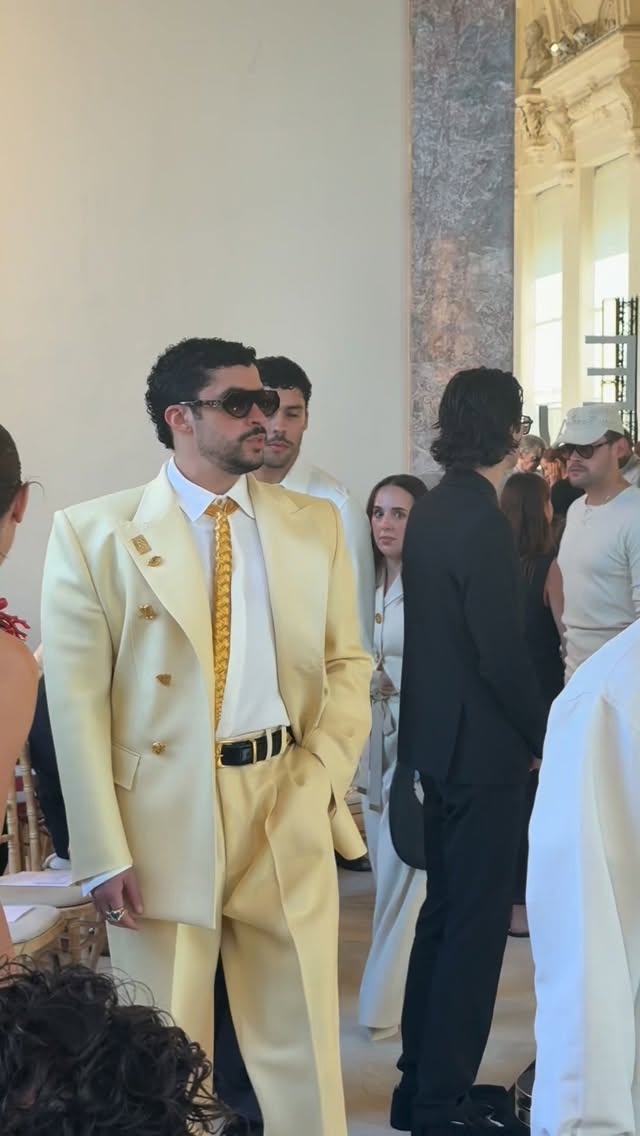Bad Bunny has arrived at the Schiaparelli 2026 Couture show!!