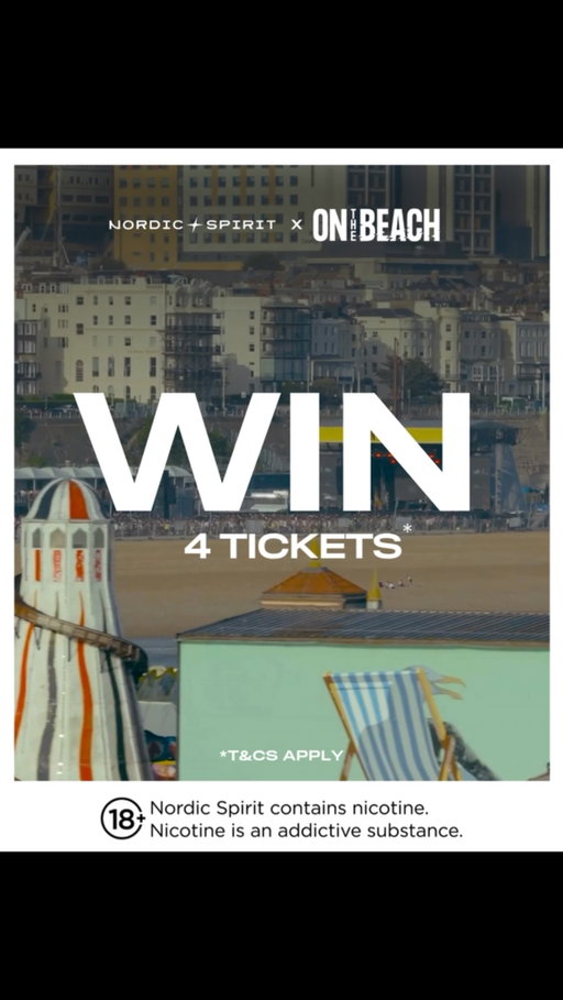 #AD | Last chance to WIN tickets to On The Beach 🏖

We’re offering you the chance to win 4 tickets for you and 3 friends to the second weekend of On The Beach 2026, in Brighton.

Choose from:
🎵 Thursday 23rd July 2026
🎵 Friday 24th July 2026
🎵 Saturday 25th July 2026
🎵 Sunday 26th July 2026

The winner and all their guests must arrive before 6pm.

All you have to do to enter:
1. LIKE this post
2. FOLLOW @nordicspirit_uk
3. TAG your crew

Good luck!

Main T&Cs:

• Prize draw is only open to existing tobacco or nicotine users aged 18+ who are residents of Great Britain.
• No purchase necessary to enter.
• One winner will be chosen at random to win 1x4 tickets for them and 3 friends to On The Beach 2026, in Brighton on date of their choosing;
23.07.2026, 24.07.2026, 25.07.2026 or 26.07.2026*. The winner and all their guests must arrive before 6pm.
*Prize will be deducted proportionately if fewer guests within the party attend, e.g. 2 guests = 2x tickets.
• Prize draw closes at 11.59pm on 14.07.2026.
• Winners will be contacted by DM 11:00am on 15.07.2026.
• Link to the full T&Cs in @nordicspirit_uk’s bio.

#NordicSpirit #TobaccoFreeNicotine #NicotinePouches #NordicSpiritMoments

18+ Contains Nicotine. Nicotine is an addictive substance.