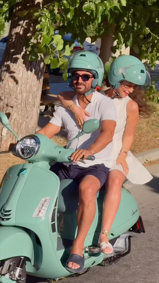My close circle knows I’m a huge Vespa fan. Feeling grateful to have added the Vespa 80th Anniversary Special Edition, with its exclusive anniversary color, to my collection. #vespa80yearsofanicon 🛵 

Made even more special by sharing this moment with my wife in Alaçatı. A special ride, a beautiful place, and my favorite person by my side @bugsekam 🤍