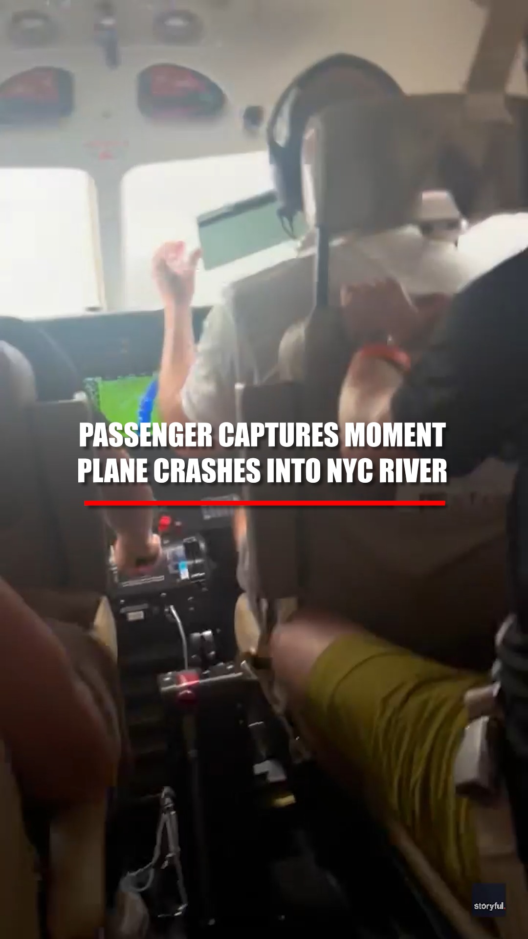 A teenage passenger captured the moment a seaplane made a crash landing in New York City's East River after the pilot declared a mayday.

The aircraft departed from East Hampton Airport on Long Island and was making its way to the Skyport seaplane terminal in Manhattan before the emergency happened.

All eight passengers on board were rescued by the FDNY, while the FAA continues its investigation into the cause of the hard landing.