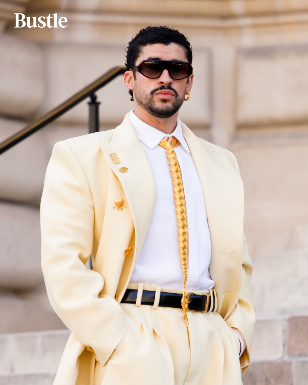 #BadBunny at the Schiaparelli Haute Couture show in Paris… everybody move!!!!

Photo: Getty