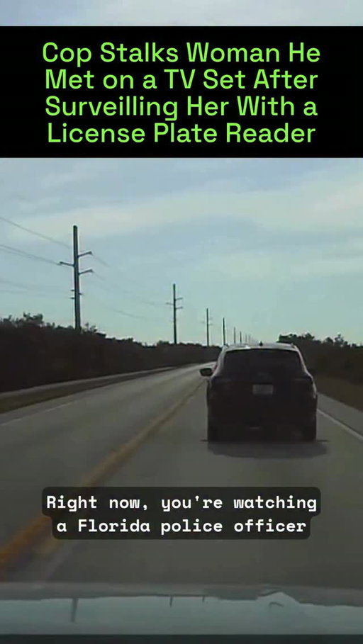 A Florida police officer met a woman on a TV set, surveilled her for weeks, stalked her, and nearly caused a head-on collision while chasing her to pull her over. The cop, Lamar Roman was tracking and chasing a woman that he met and harassed on the set of the AppleTV+ show Bad Monkey, which he had worked a security detail shift on a few weeks prior to pulling her over. After meeting the woman, catcalling her and harassing her for her full name and Instagram details, the cop illegally looked up her vehicle information on DAVID, a Florida Department of Motor Vehicles database for law enforcement. He then put her license plate details on a surveillance “hotlist,” meaning he would get a notification in real time anytime she drove by an AI-powered license plate surveillance camera.

The shocking and egregious incident highlights the fact that police around the country have abused their access to surveillance tools for their own personal stalking projects, and shows how different law enforcement databases and surveillance tools can be tied together to investigate and follow anyone.

Read at 404media.co