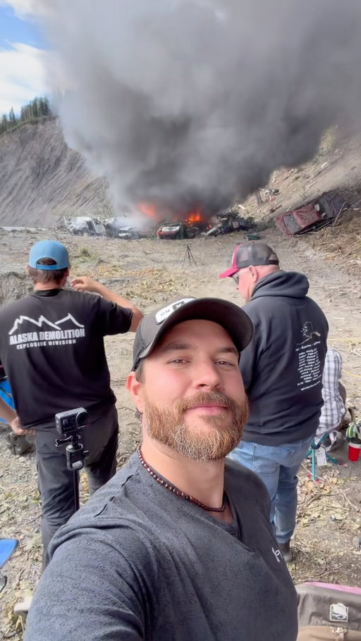 Alaska does July 4th a little differently. Fireworks aren’t American enough up here. Launching cars off a cliff though… now we’re talking. #glacierviewcarlaunch #alaska #july4th