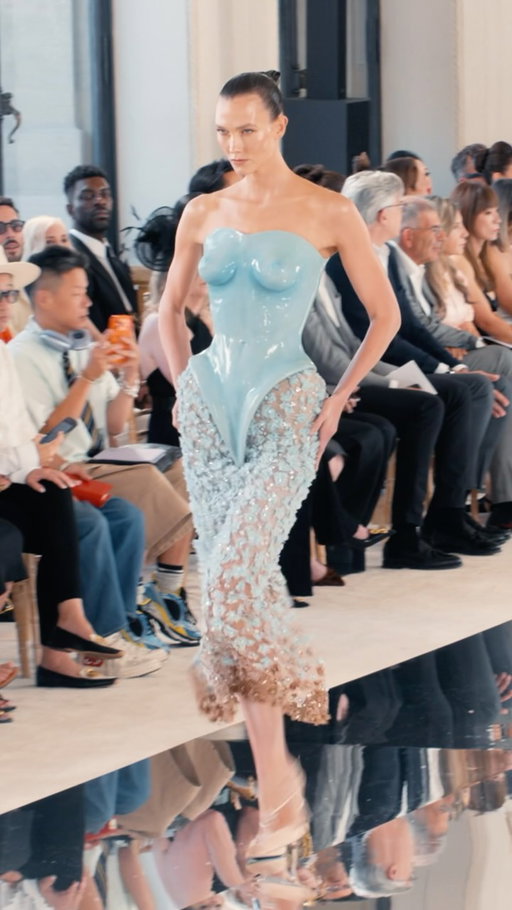 SCHIAPARELLI HAUTE COUTURE FALL/WINTER 2026-2027

‘THE ABYSS’

"Formulas are antithetical to the magic of creation, which can be found only in total surrender to the unknown.
Only when I surrendered to the void did I truly start to enjoy making this collection.
Couture has always transformed the ordinary into the extraordinary. Here, that transformation asked us to think beyond “noble” materials, asking whether beauty resides in the material itself - or in the imagination capable of reinventing it. We paired haute couture techniques with synthetic materials: instead of the traditional silks, satins, and wools, we instead used latex, silicone, pools of paint baked into sheets and sculpted into silhouettes.
And of course, none of this experimentation would have been possible without the extraordinary artisans who work in our ateliers. Their expertise is what gives us the freedom to venture into the unknown in the first place. They remind me that couture’s greatest luxury isn’t its materiality, but the hands that make it.
Perhaps this is Elsa’s greatest legacy: not a vocabulary of symbols, but the belief that impossibility itself can become a creative method.
The moments when certainty disappears are often the moments when something genuinely new becomes possible.
So here we go. Take my hand: and jump off with me into the bliss - of the abyss." - @DanielRoseberry

Stylist @_MarieChaix_
Casting @Piergiorgio Makeup @Patstingz Hair @GuidoPalau Nails @AnatoleRainey
Film Direction: @ClaraCullen Film Production: @WalterFilms
Music @BenBrunnemer Production @VillaEugenie

#Schiaparelli
