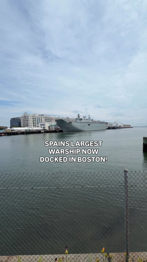 Is anyone missing their aircraft carrier because I think I found it in Boston! 😂 One of the most impressive ships in Boston Harbor right now is the Juan Carlos I (L-61), the flagship of the Spanish Navy and the largest warship ever built in Spain. Commissioned in 2010, the vessel serves as both an amphibious assault ship and a light aircraft carrier, capable of carrying aircraft, helicopters, troops, vehicles, and humanitarian aid around the world. Named after Spain’s former king, it’s a rare opportunity to see one of Europe’s most capable naval vessels docked right here in Boston! Yes, it is flying an American flag because it is maritime tradition to fly the flag of your host nation. Very coooool