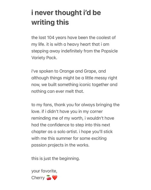 a message to my fans…