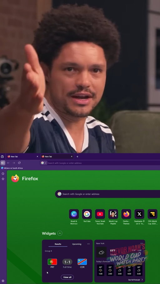 Keeping tabs on the best of the Cup with my go-to sidekick @firefox. #FirefoxPartner