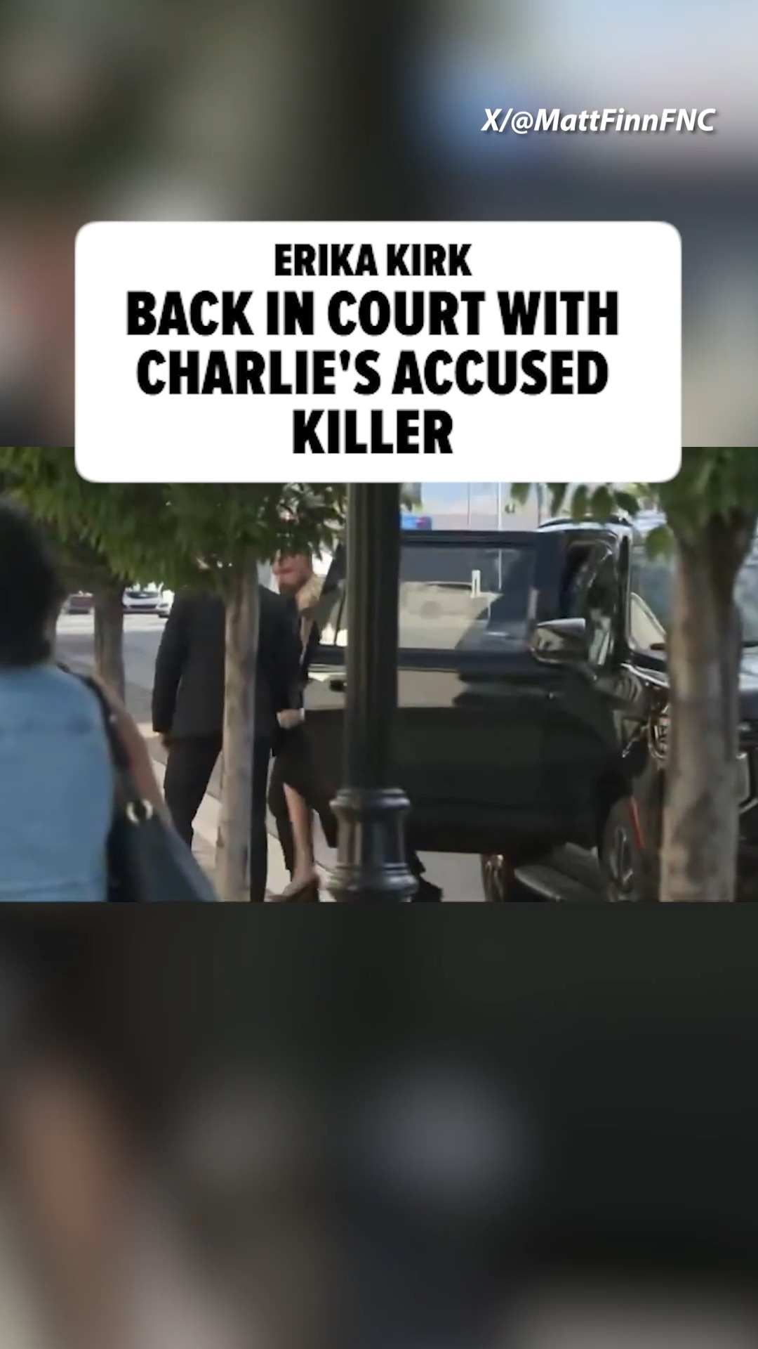 🏛️👀 Erika Kirk arrived at a Provo, Utah, courthouse Monday morning for the preliminary hearing of Tyler Robinson ... stepping out of a black SUV and making her way inside ahead of the high-stakes proceeding.

FULL STORY AT THE LINK IN BIO.

🎥 :X/@MattFinnFNC