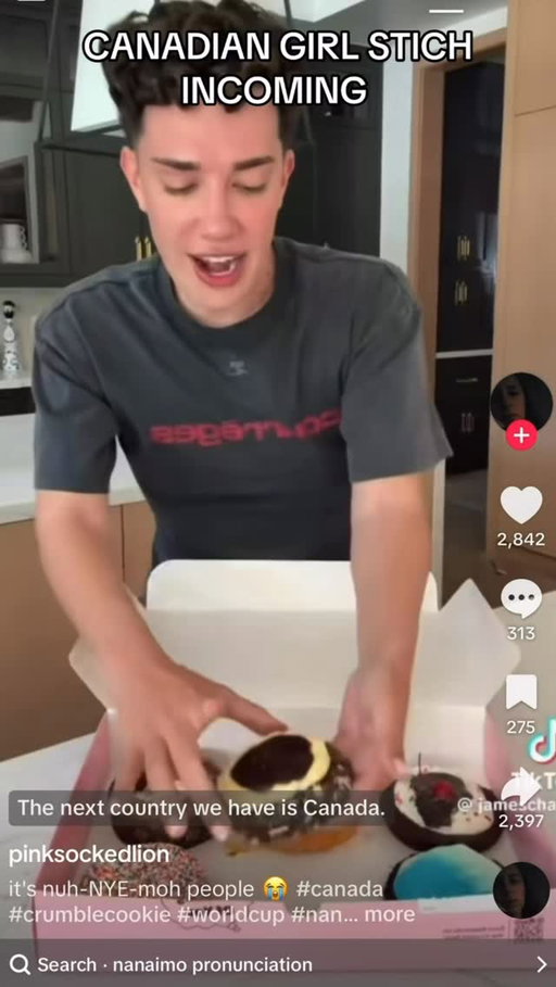 Like that’s not how you pronounce it #canadain #nanaimo #crumblecookies #viral #explore