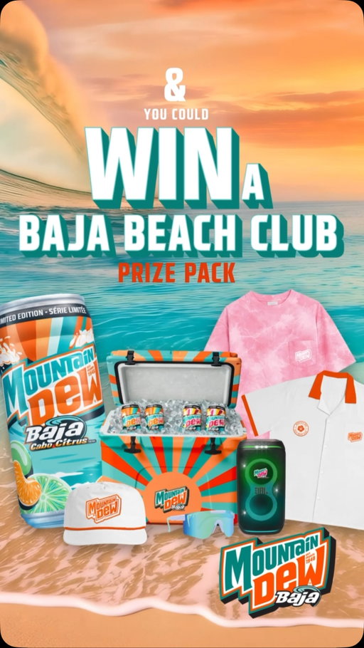 🌊CONTEST ALERT🌊 Big summer waves are here with the Mountain Dew Baja Beach Club Contest!🏖️ More flavours, more beach time, more summer fun ☀️Only at Circle K. 
Contest begins June 23; Ends September 14. AOM Canadian residents only. See the link in bio for full contest rules and regulations.