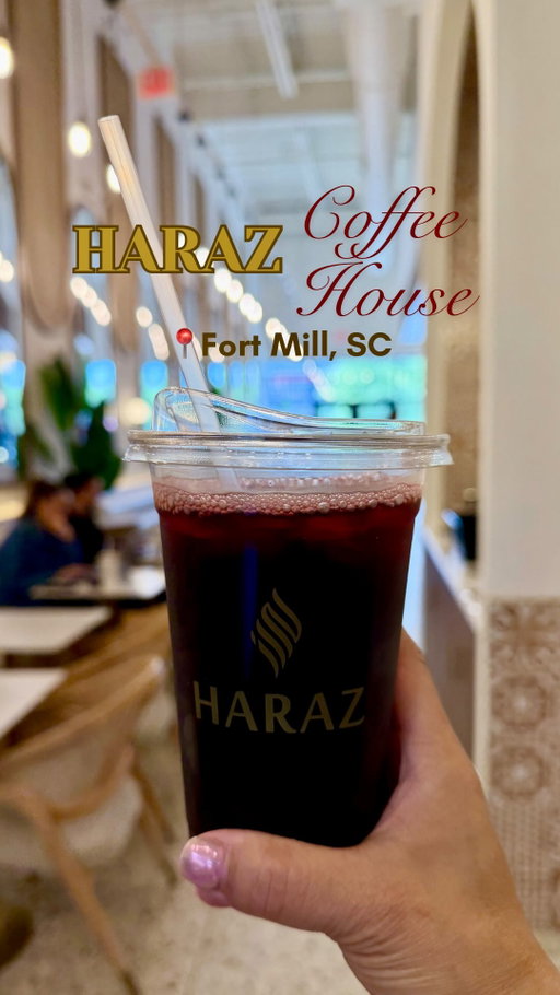 ‼️I’m so excited to share with you that Haraz Fort Mill is NOW OPEN! This location is locally owned in fact by one of my very own neighbors. Haraz is a beautiful, authentic Yemeni coffee shop specializing in handcrafted brews and the most delicious bites. Each drink showcases bold flavors blending cultures seamlessly. In addition to the beautifully crafted drinks I was surprised to see all of the pastries and small bites they offer. We enjoyed it all! 
✨Here’s what we tried:
☕️Salted Caramel Latte
🍑Peach Cloud Matcha
🌺Iced Hibiscus Refresher with Lavender 
🥟Vegetable Samosa with Mint Chutney and Tamarind Chutney
🍰Pistachio Cheesecake
🎂Fruity Pebbles Milk Cake

📲 @hrzfortmillsc 
📍2373 Len Patterson Rd., Fort Mill, SC
📞(803)228-0088
🕚Sunday-Thursday 6:30am-10pm
🕙Friday-Saturday 6:30am-11pm

#haraz #yemenicoffee #coffeeshop #nowopen #coffee