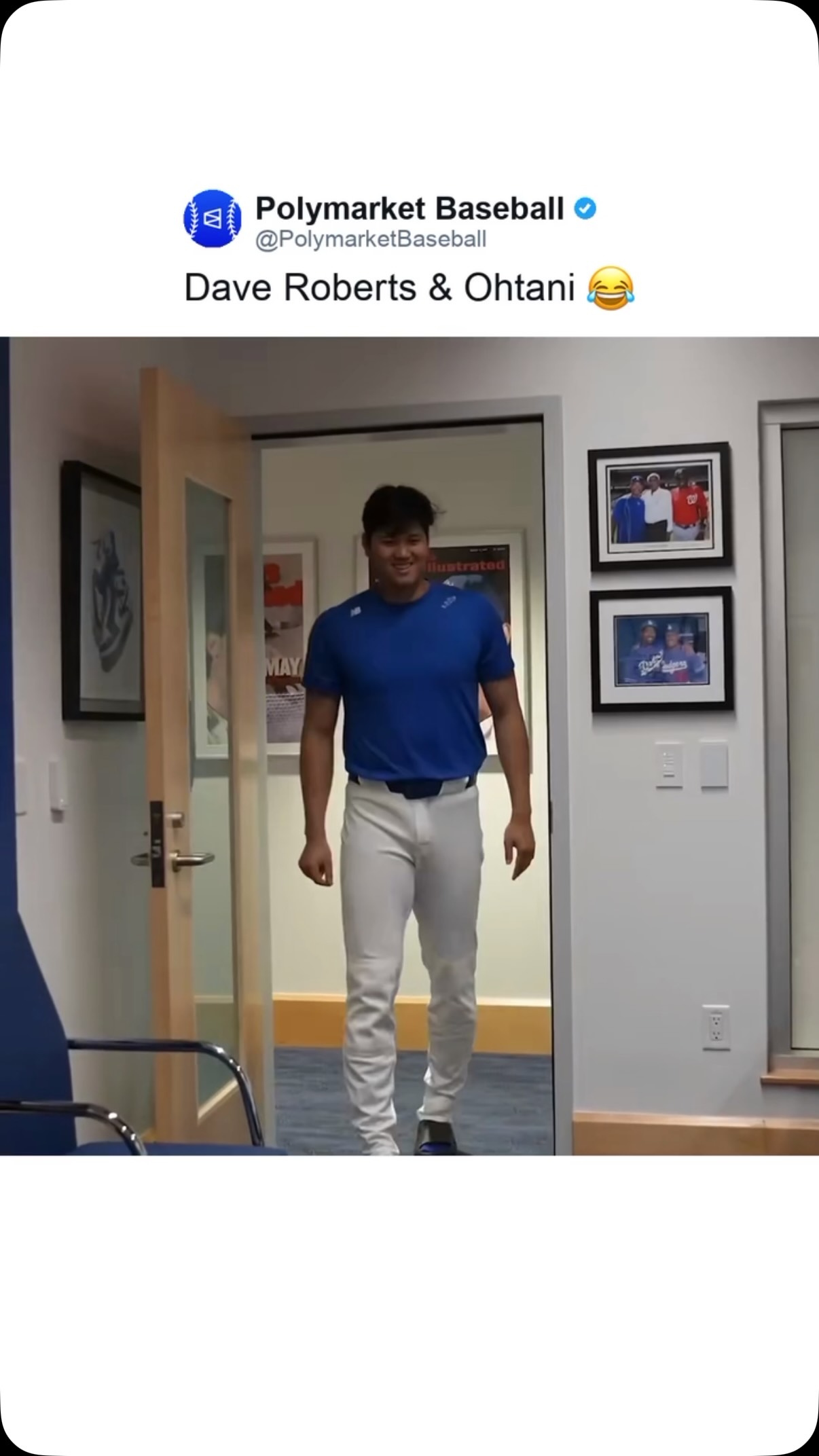 Dave Roberts and Shohei Ohtani have become one of the funniest Dodgers duos in baseball, mixing superstar pressure with the kind of clubhouse moments fans love to see

This Los Angeles Dodgers clip works because Ohtani’s larger-than-life MLB presence makes even a simple Dave Roberts interaction feel like a highlight

For Dodgers fans, these behind-the-scenes baseball edits add another layer to the Ohtani era beyond home runs, pitching dominance, and MVP expectations

It is the kind of light Dodgers moment that keeps Shohei Ohtani highlights moving across baseball pages long after the game ends

(via mlbportraits/TT)

#MLB #Dodgers #ShoheiOhtani #Baseball #Ohtani