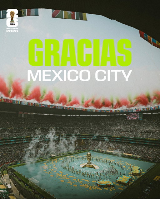 Gracias, Mexico City ❤️🇲🇽

The only stadium to have hosted three @FIFAWorldCup opening matches. Historic. 👏