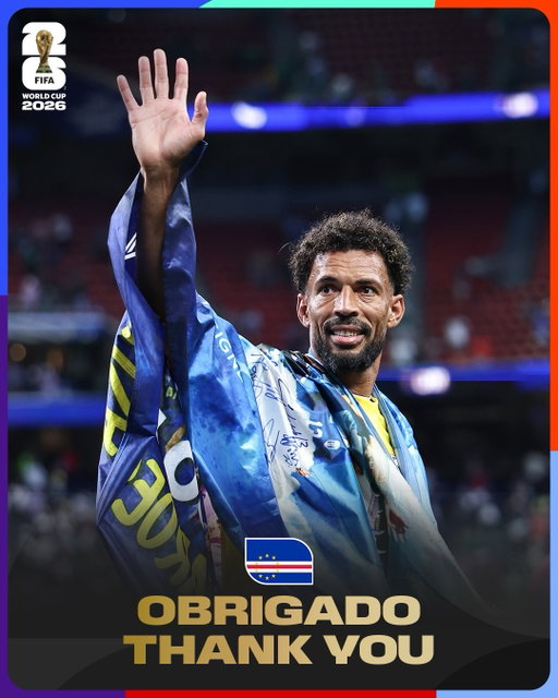 Obrigado 🇨🇻 @fcfcomunica! 👏

What can I say that has not already been said about this truly incredible FIFA World Cup campaign! Unbeaten in the group stages and second best only to defending champions Argentina after extra time in the Round of 32, Cabo Verde’s debut FIFA World Cup will be remembered for a very long time. It was our honour to welcome you and we hope to have you back on the world stage again. 🙌

Obrigado, 🇨🇻 @fcfcomunica! 👏

Não há nada que eu possa dizer que não tenha sido já dito sobre esta campanha verdadeiramente incrível no Campeonato do Mundo da FIFA! Saem imbatíveis da fase de grupos e perdem apenas contra a atual campeã Argentina, no prolongamento, nos 16 avos de final. A estreia de Cabo Verde no Campeonato do Mundo da FIFA será relembrada por muito tempo. Foi uma honra receber-vos e esperamos ter-vos de volta ao palco mundial. 🙌

#FootballUnitesTheWorld