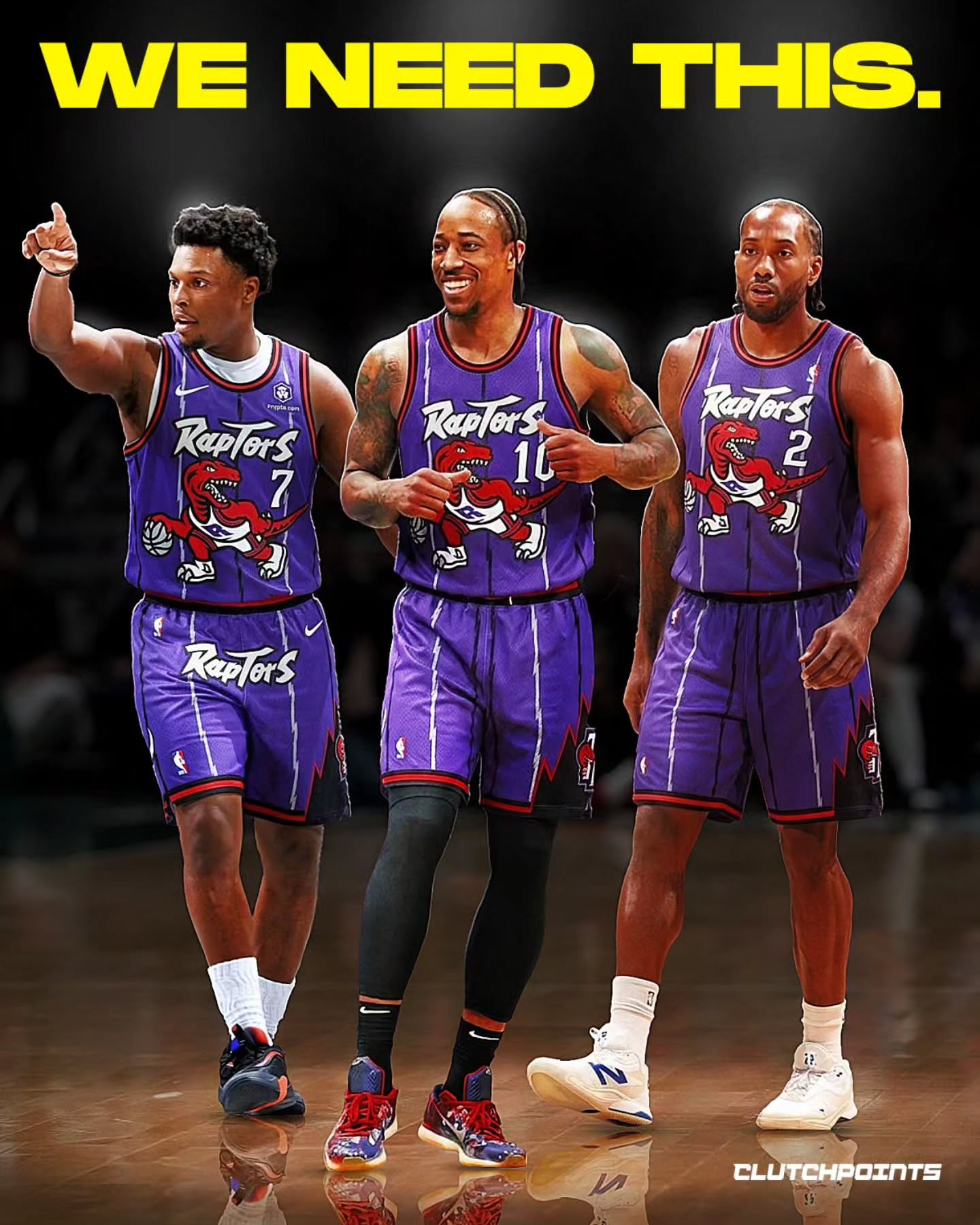 The dominoes are starting to fall into place. 🚨 

Kyle Lowry is set to sign a one-day contract with the Raptors to officially retire where he belongs, with his jersey headed straight to the Scotiabank Arena rafters. 

Kawhi Leonard is back in the 6ix. The Board Man. The Fun Guy. The man who came in, hit The Shot, delivered the 2019 Larry O'Brien trophy, and cemented his legacy in Canadian history forever.

And now? DeMar DeRozan gets waived by the Kings?! You already know what time it is. 

Raptors, DO THE RIGHT THING. Bring DeMar home. 

Let the KLow and DeMar era finish exactly how it started, side-by-side, but this time sharing the floor with the man who helped finish the story.

Imagine this: Kyle, Kawhi, and DeMar all back in Toronto at the exact same time. The culture setters, together under one roof.

We don't care if it's for one game, one week, or just a legendary photoshoot...the basketball gods owe us this. 🙏